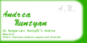 andrea muntyan business card